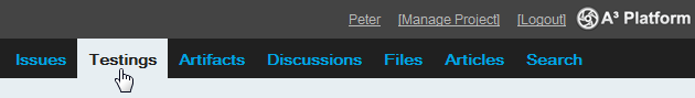 open testings page