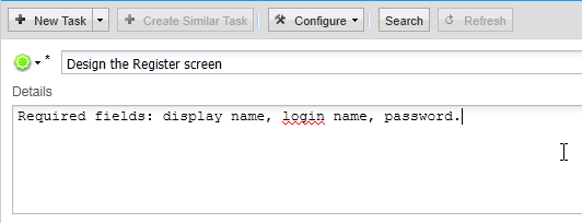 task details