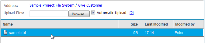 file selected
