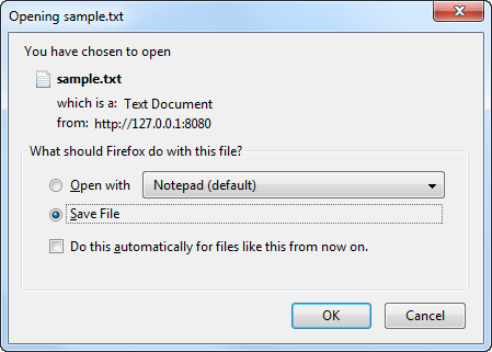download and open file