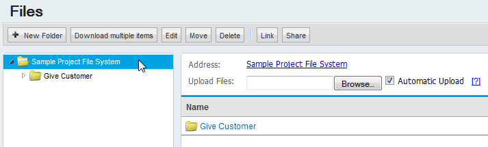 select root folder