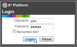 login as john