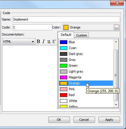 configure code