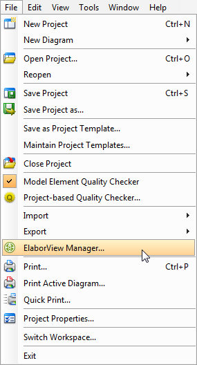 open elaborview manager