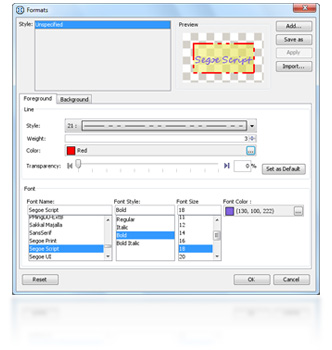 Formatting shapes and connectors