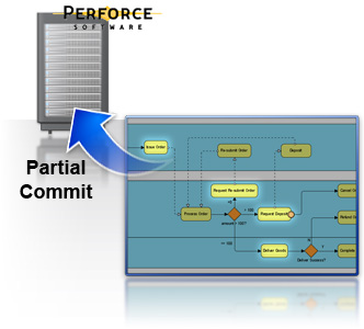 Commit partial changes to server