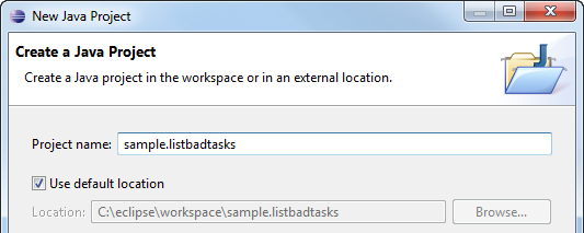 new java project