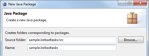 new package