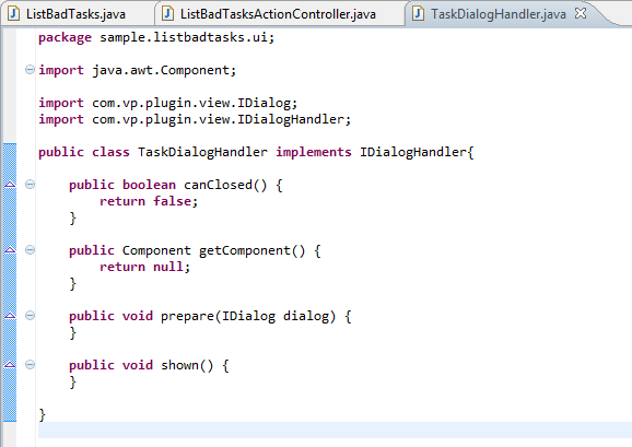 task dialog handler