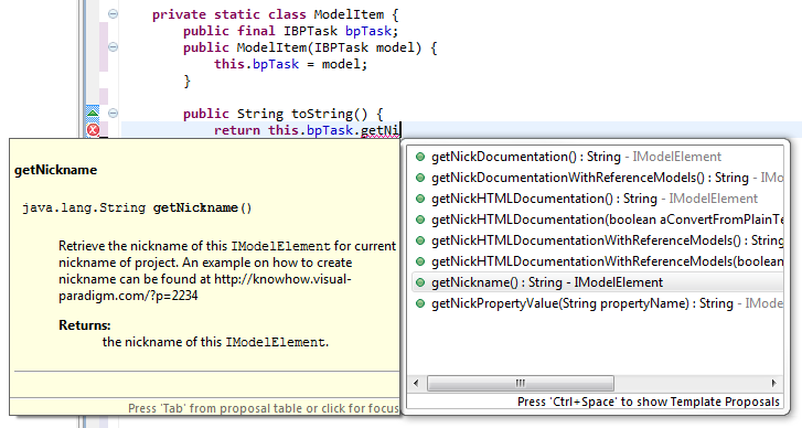 code completion