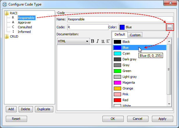 select color