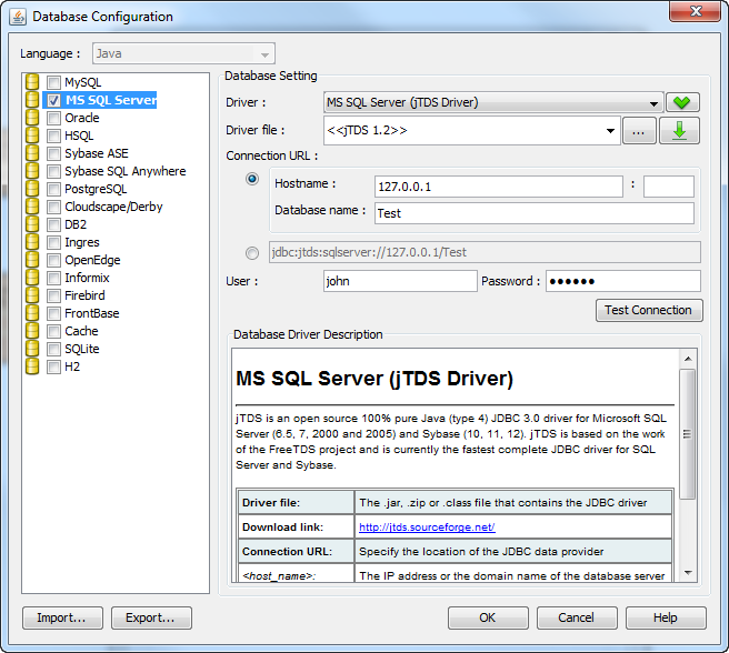 db config