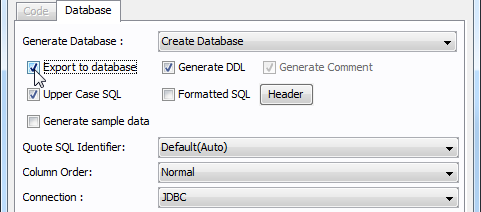 export to db