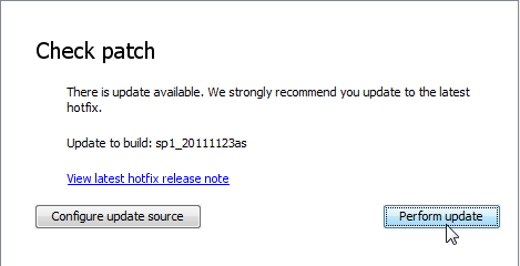 perform update