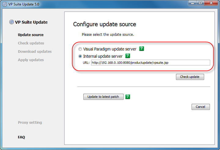 configure update