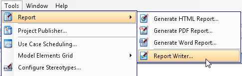 start report writer