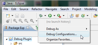 debug config