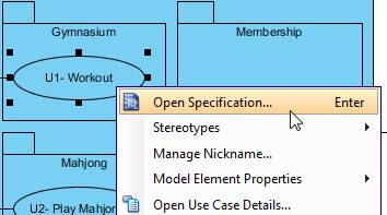 open use case spec