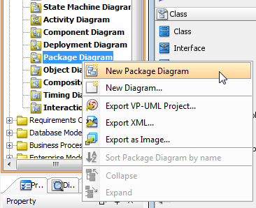 new package diagram